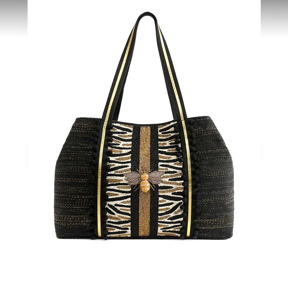 america and beyond Handbags - BEE GLAM HAND BEADED BEE TOTE
